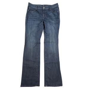 GAP Premium Curvy Straight Jeans Women 10 30R Dark Wash Cotton Blend‎ 544120-00
